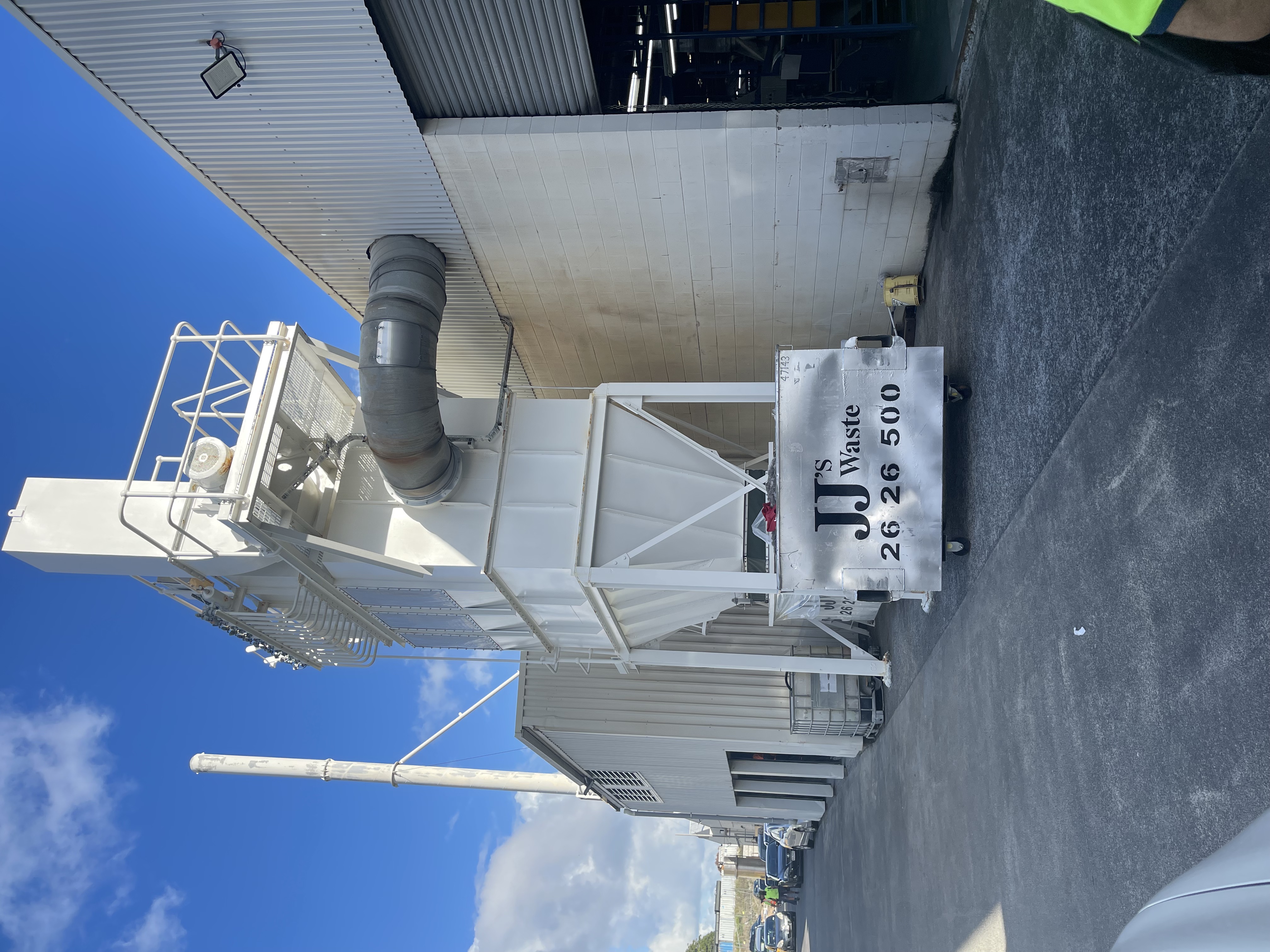 Restored dust collector after protective coating application